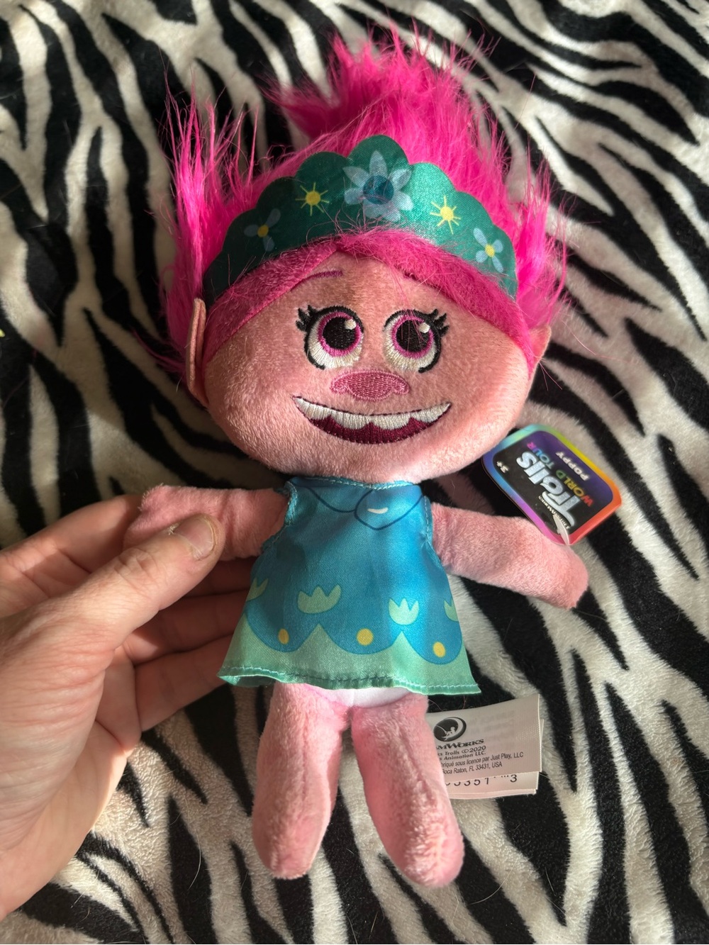 DreamWorks Poppy Plush - Pink with Teal Dress